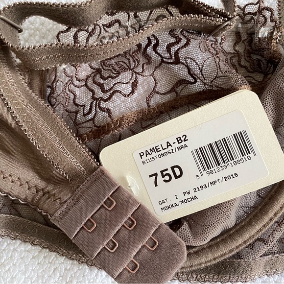 NWT Gorteks Lace Underwire Demi Bra in Mocha - Picture 12 of 14